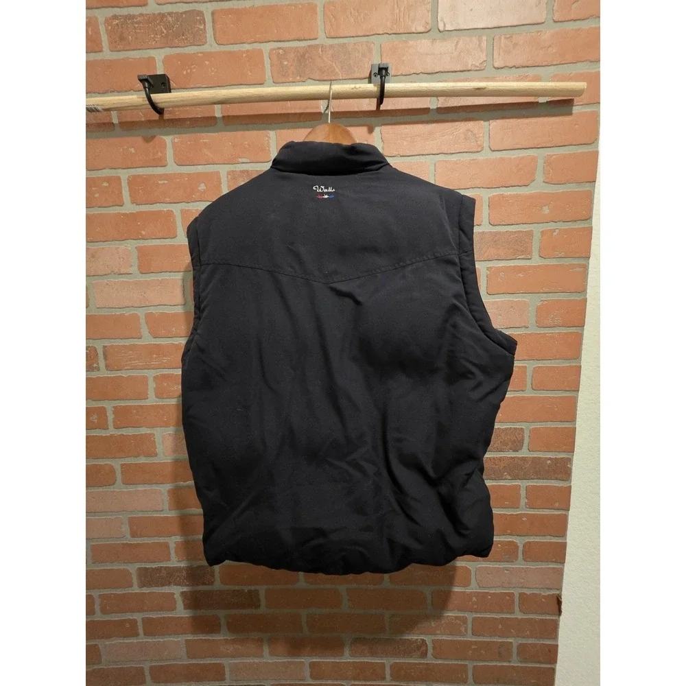 Walls Ranch Wear Vintage Vest Large Long Black Nylon Ranch Outdoors Cowboy Rodeo - Picture 5 of 14